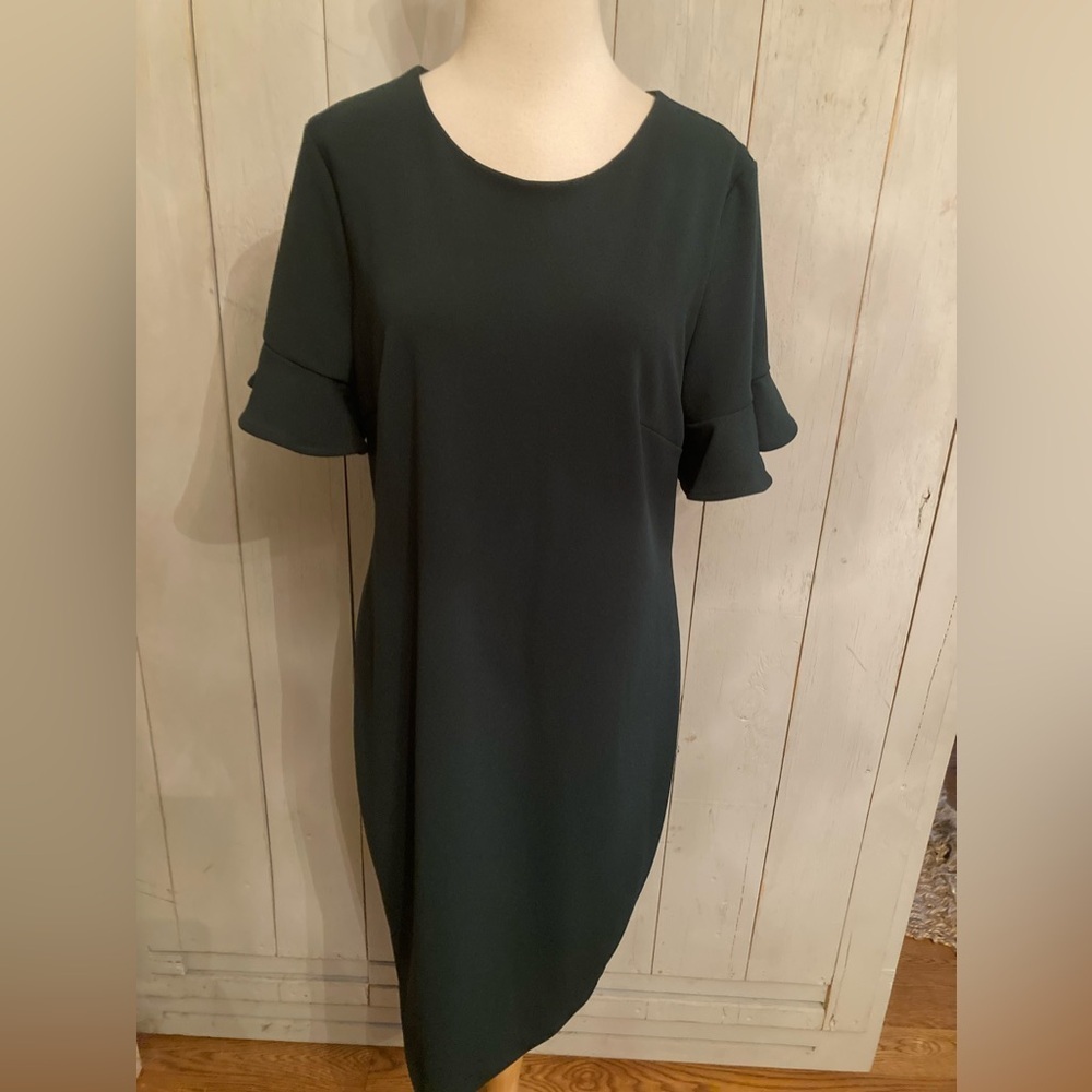 Calvin Klein Solid Black Stretch Flutter Sleeve S… - image 2